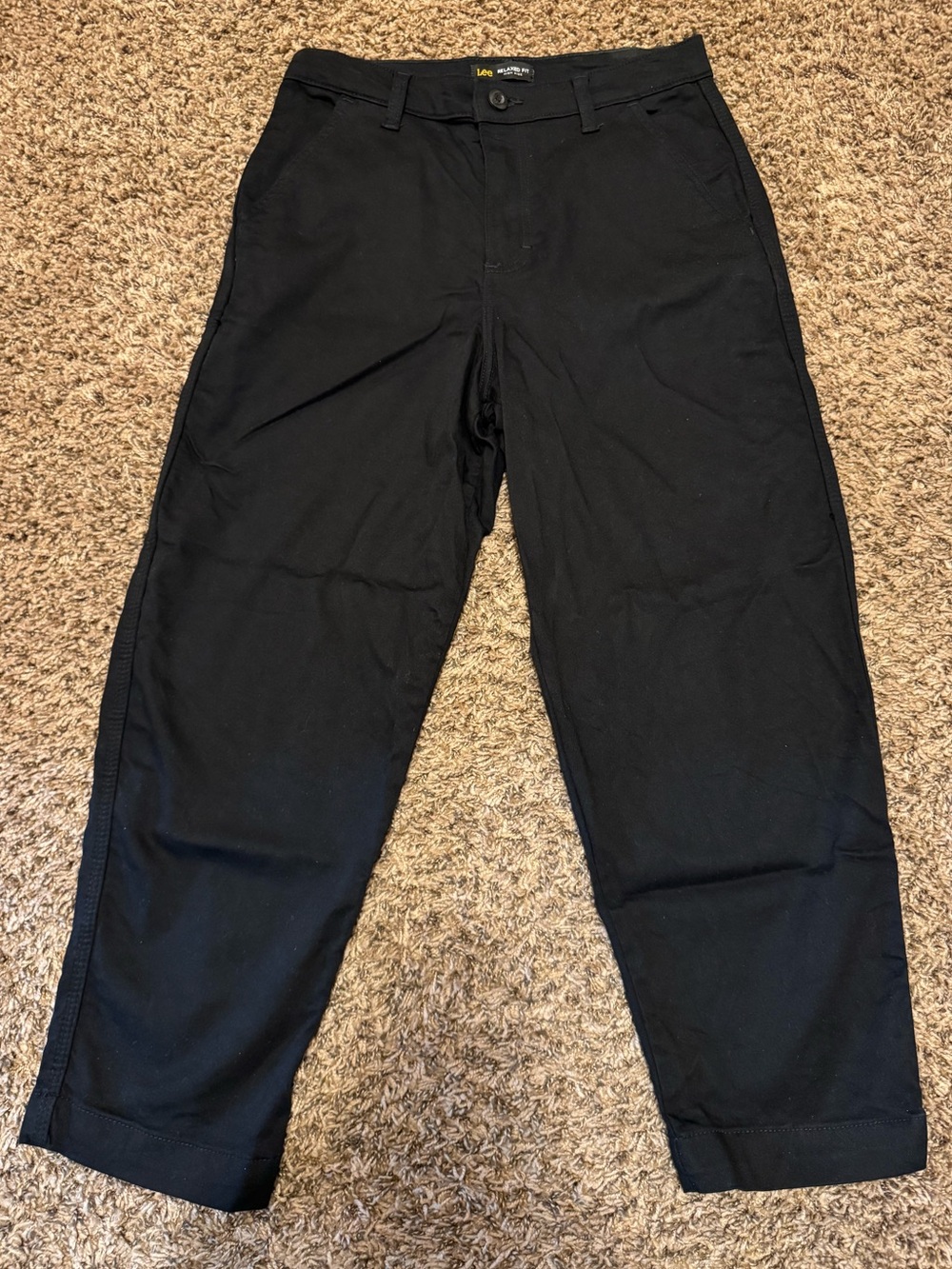 Lee Relaxed Fit High Rise Black Pant